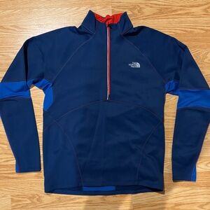 The North Face Men's Running Navy and Red Performance Jacket